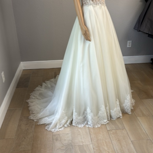 Ella Rosa Private Label By G Wedding Dress size 10 Tulle and Beading open back - Picture 7 of 14
